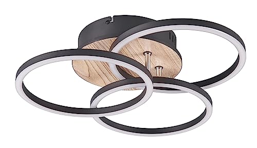 Reality Leuchten LED Deckenleuchte Circle R62823135, Metall Schwarz matt, Holznachbildung, inkl. 27 Watt LED, Fernbedienung, Dimmer, Farbwechsel, Nachtlicht Reality Leuchten LED Deckenleuchte Circle R62823135, Metall Schwarz matt, Holznachbildung, inkl. 27 Watt LED, Fernbedienung, Dimmer, Farbwechsel, Nachtlicht von RL LIVE YOUR LIGHT