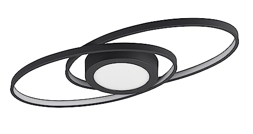 Reality Leuchten LED Deckenleuchte Galaxy R62991142, Metall Schwarz matt, inkl. 28 Watt LED, Switch Dimmer von RL LIVE YOUR LIGHT