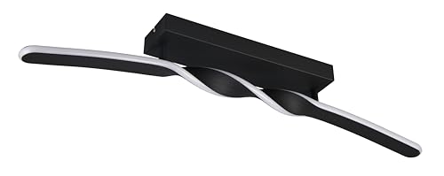 Reality Leuchten LED Deckenleuchte Ginko R65791132, Metall Schwarz matt, inkl. 18 Watt LED von RL LIVE YOUR LIGHT