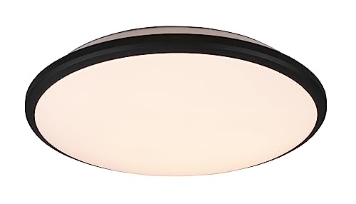 Reality Leuchten LED Deckenleuchte Limbus R67021132, Kunststoff Schwarz matt, inkl. 20.5 Watt LED, Switch Dimmer von RL LIVE YOUR LIGHT