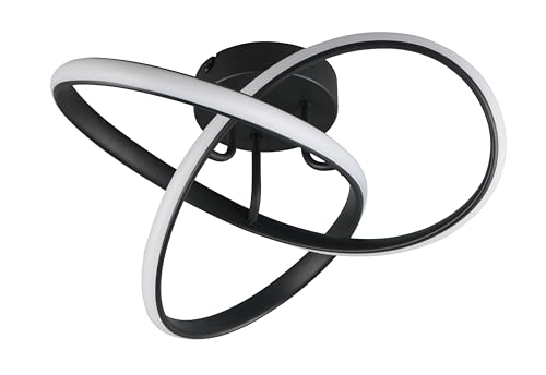 Reality Leuchten LED Deckenleuchte Meo R62101132, Metall Schwarz matt, inkl. 15 Watt LED von RL LIVE YOUR LIGHT