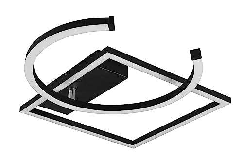 Reality Leuchten LED Deckenleuchte Pivot R62162132, Metall Schwarz matt, inkl. 23.5 Watt LED, Switch Dimmer von RL LIVE YOUR LIGHT
