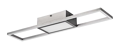 Reality Leuchten LED Deckenleuchte Rigido R67172107, Metall Nickel matt, inkl. 22 Watt LED, Fernbedienung, Dimmer, Farbwechsel von RL LIVE YOUR LIGHT
