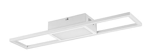 Reality Leuchten LED Deckenleuchte Rigido R67172131, Metall Weiß matt, inkl. 22 Watt LED, Fernbedienung, Dimmer, Farbwechsel von RL LIVE YOUR LIGHT