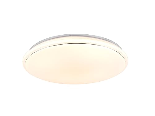Reality Leuchten LED Deckenleuchte TILION R67231106, Kunststoff Weiß, inkl. 21 Watt LED. Schablonen, Fernbedienung, Dimmer, Farbwechsel von RL LIVE YOUR LIGHT