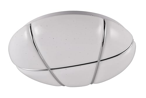 Reality Leuchten LED Deckenleuchte Tibor R62903001, Kunststoff weiß, inkl. 10 Watt LED, Switch Dimmer, Starlight Effekt von RL LIVE YOUR LIGHT