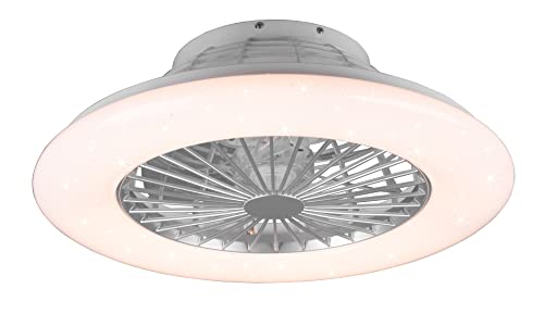 Reality Leuchten LED Deckenleuchten-Ventilator Stralsund R62522987, Kunststoff Silberfarbig/Weiß, inkl. 26 Watt LED, Ventilator 40 Watt Reality Leuchten LED Deckenleuchten-Ventilator Stralsund R62522987, Kunststoff Silberfarbig/Weiß, inkl. 26 Watt LED, Ventilator 40 Watt von RL LIVE YOUR LIGHT
