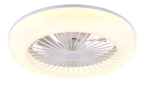 Reality Leuchten LED Deckenventilator mit Beleuchtung Mora R64032101, Kunststoff Weiß matt, 3 Geschwindigkeiten, Fernbedienung, Dimmer, Timer, Nachtlicht, Lichtfarbe einstellbar Reality Leuchten LED Deckenventilator mit Beleuchtung Mora R64032101, Kunststoff Weiß matt, 3 Geschwindigkeiten, Fernbedienung, Dimmer, Timer, Nachtlicht, Lichtfarbe einstellbar von RL LIVE YOUR LIGHT