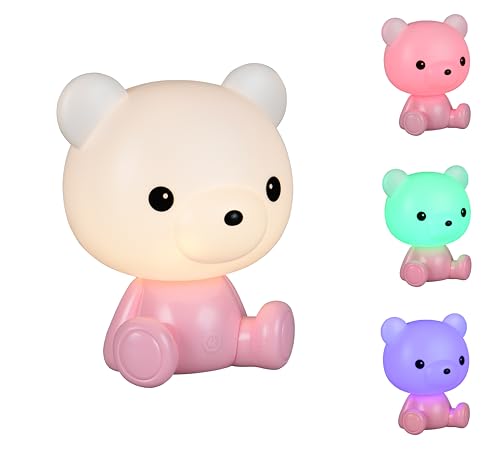 Reality Leuchten LED Kinder Tischleuchte Cutie R57991193, Kunststoff pink, inkl. 0.3 Watt RGB LED, Farbwechsel von RL LIVE YOUR LIGHT