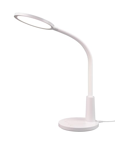 Reality Leuchten LED Schreibtischleuchte Sally R52671101, Kunststoff Weiß matt, inkl. 8.4 Watt LED, 4-fach Touch, Timer-Funktion von RL LIVE YOUR LIGHT