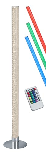 Reality Leuchten LED Stehleuchte Leia R42571100, Metall Chrom, Acryl Kristalleffekt, inkl. 10 Watt LED, Fernbedienung, Farbwechsel, Dimmer von RL LIVE YOUR LIGHT