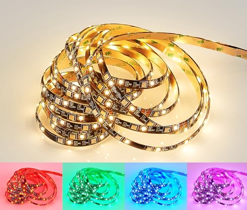 Reality Leuchten LED Stripe Rush R65575102, Kunststoff schwarz, inkl. 15 Watt RGB LED, 500cm kürzbar, Fernbedienung, IP44 Reality Leuchten LED Stripe Rush R65575102, Kunststoff schwarz, inkl. 15 Watt RGB LED, 500cm kürzbar, Fernbedienung, IP44 von RL LIVE YOUR LIGHT