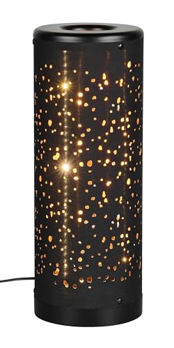 Reality Leuchten LED Tischleuchte Taco R52801002, Schirm Kunststoff Schwarz matt/goldfarbig, inkl. 4 Watt LED von RL LIVE YOUR LIGHT