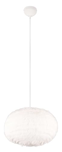 Reality Leuchten Pendelleuchte Furry R31581901, Metall Weiß matt, Schirm Synthetik Plüsch, exkl. 1x E27 Reality Leuchten Pendelleuchte Furry R31581901, Metall Weiß matt, Schirm Synthetik Plüsch, exkl. 1x E27 von RL LIVE YOUR LIGHT