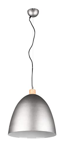 Reality Leuchten Pendelleuchte Jagger R30681067, Metall Nickel matt, exklusiv 1x E27 von RL LIVE YOUR LIGHT