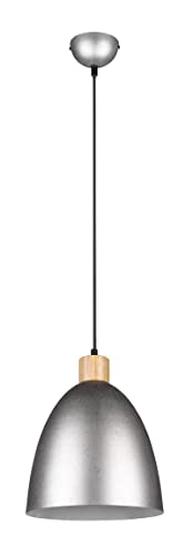 Reality Leuchten Pendelleuchte Jagger R30681067, Metall Nickel matt, exklusiv 1x E27 von RL LIVE YOUR LIGHT