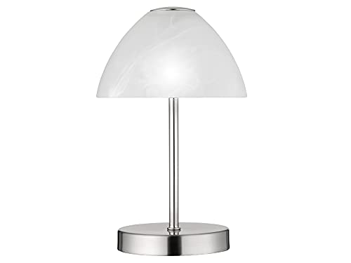 Reality Leuchten Tischleuchte Queen R52021107, Metall Nickel matt, Glas alabasterfarbig weiß, inkl. 2.5 Watt LED, 15 x 15 x 24 cm Reality Leuchten Tischleuchte Queen R52021107, Metall Nickel matt, Glas alabasterfarbig weiß, inkl. 2.5 Watt LED, 15 x 15 x 24 cm von RL LIVE YOUR LIGHT