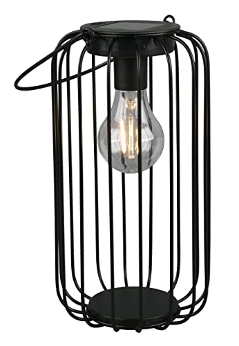 Reality Leuchten Solar LED Außentischleuchte Cotoca R55316132, Metall Schwarz matt, Dämmerungssensor von RL LIVE YOUR LIGHT