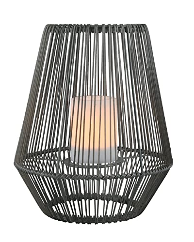 Reality Leuchten Solar LED Außentischleuchte Mineros R55256111, Kunststoff schwarz, LED mit Flammen Effekt, Dämmerungssensor, Höhe 30cm von RL LIVE YOUR LIGHT