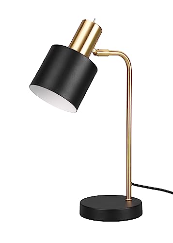 Reality Leuchten Tischleuchte Adam R51041080, Metall Schwarz/Gold matt, exkl. 1x E27 von RL LIVE YOUR LIGHT