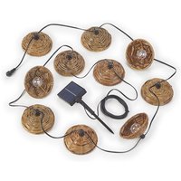 Außenleuchte Lichterkette Solarleuchte 10x Glühbirne Fernbedienung LED L 57 cm von RL