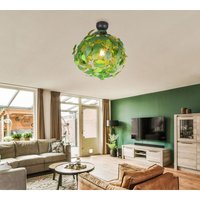 Deckenlampe Esszimme RL euchte Deckenleuchte Wohnzimme RL ampe Schlafzimme RL euchte Flu RL ampe, Metall Kunststoff schwarz grün Blätter-Design, 1x Deckenlampe Esszimme RL euchte Deckenleuchte Wohnzimme RL ampe Schlafzimme RL euchte Flu RL ampe, Metall Kunststoff schwarz grün Blätter-Design, 1x von RL