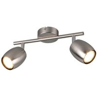Deckenleuchte Deckenlampe Esszimmerleuchte GU10 2 flammig silber B 27,5 cm von RL