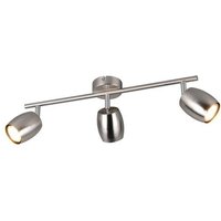 Deckenleuchte Deckenlampe Schlafzimmerlampe silber GU10 3 flammig B 47,5 cm von RL