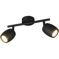 Deckenleuchte Deckenlampe Wohnzimmerlampe schwarz GU10 2 flammig B 27,5 cm von RL