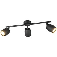Deckenleuchte Deckenlampe Wohnzimmerlampe schwarz GU10 3 flammig B 47,5 cm von RL