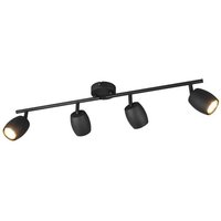 Deckenleuchte Deckenlampe Wohnzimmerlampe schwarz GU10 4 flammig B 70,5 cm von RL