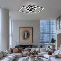 Deckenleuchte Designleuchte Deckenlampe Schlafzimme RL euchte Wohnzimme RL ampe, Switch Dimmer, Metall schwarz matt, 1x led 25W 3000Lm 3000K,L 57 cm von RL