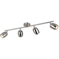 Deckenleuchte Wohnzimmerlampe Flurleuchte silber Metall GU10 4-flammig B 70,5 cm von RL