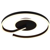 LED Deckenleuchte Wandlampe Wohnzimmerlampe schwarz Switch Dimmer CCT H 6,5 cm von RL