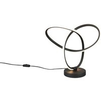 LED Tischleuchte Beistelllampe Nachttischlampe schwarz Schnurschalter H 28 cm von RL