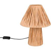 RL - Nachttischlampe Tischleuchte Papier braun Tischlampe 2 flammig Schlafzimme ampe Leseleuchte, 2x E14, DxH 24 x 31 cm von RL
