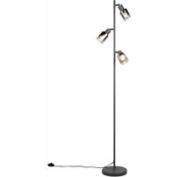 Stehlampe Standleuchte Bürolampe schwarz Metall 3-flammig E14 Fußschalter H 154 cm Stehlampe Standleuchte Bürolampe schwarz Metall 3-flammig E14 Fußschalter H 154 cm von RL