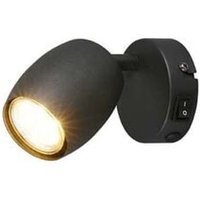 Wandlampe Spotlampe Wandstrahler beweglich Schlafzimmerlampe schwarz GU10 H 14cm Wandlampe Spotlampe Wandstrahler beweglich Schlafzimmerlampe schwarz GU10 H 14cm von RL