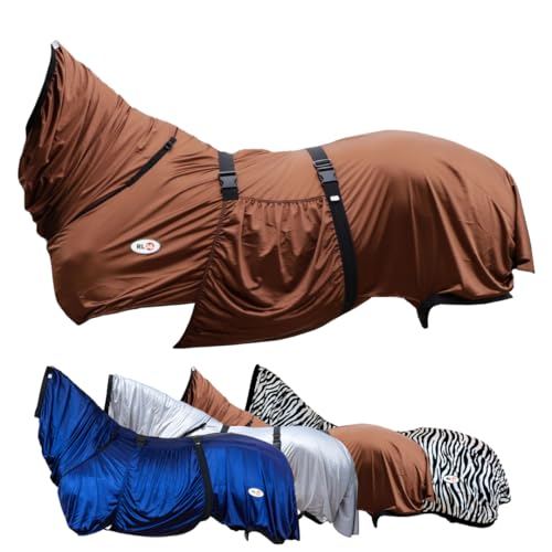 RL24 - Ekzemerdecke mit Halsteil & Bauchlatz – Fliegendecke zum Schutz vor Insekten – feinmaschiges Gewebe, doppelter Frontverschluss & Beinschnüre – Outdoor-Pferdedecke in Hellbraun – 115cm RL24 - Ekzemerdecke mit Halsteil & Bauchlatz – Fliegendecke zum Schutz vor Insekten – feinmaschiges Gewebe, doppelter Frontverschluss & Beinschnüre – Outdoor-Pferdedecke in Hellbraun – 115cm von RL24