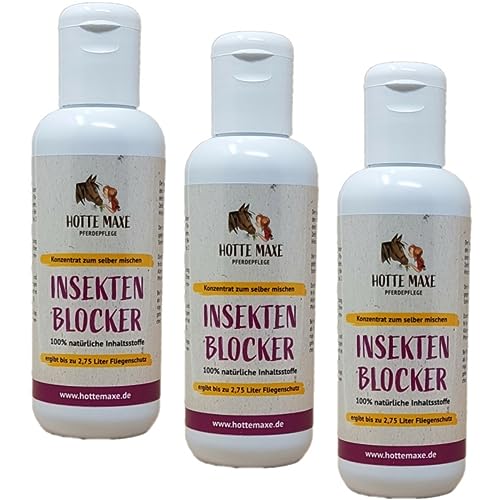 RL24 Hotte Maxe - Insekten-Blocker Konzentrat | Hautöl, Insektenschutz & Mähnenspray in einem | für seidigen Glanz | bei Sommerekzem & gegen Ungeziefer | 3 x 250 ml Flasche (3er Set) von RL24