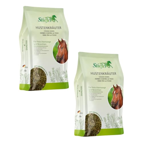 RL24 Stiefel - Hustenkräuter für Pferde | für Atemwege & Bronchien | 100% naturbelassene Kräutermischung mit Anis, Brennnessel, Salbei & Thymian | Kräuter für Pferde | 1 x 1000 g Tüte (2er Set) von RL24