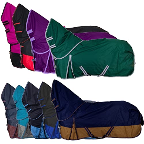 RL24 - Weidedecke Full Neck Basicline 600D Nylonfutter mit Füllung | Pferde Winterdecke | wasserdichte Outdoordecke mit Kreuzbegurtung | Pferdedecke in schwarz/rot | Größe 115 cm (100g/m²) RL24 - Weidedecke Full Neck Basicline 600D Nylonfutter mit Füllung | Pferde Winterdecke | wasserdichte Outdoordecke mit Kreuzbegurtung | Pferdedecke in schwarz/rot | Größe 115 cm (100g/m²) von RL24