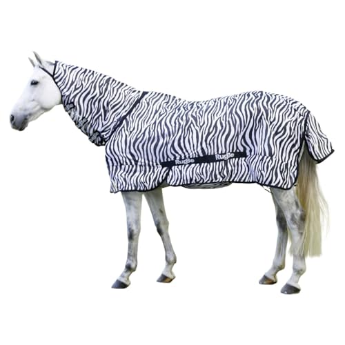 RL24 - Zebra Fliegendecke mit Halsteil RugBe von Kerbl – Ekzemerdecke in Schwarz/Weiß – Decke zum Schutz vor Insekten – unterfütterter Brustbereich – Outdoor-Pferdedecke – 155 cm RL24 - Zebra Fliegendecke mit Halsteil RugBe von Kerbl – Ekzemerdecke in Schwarz/Weiß – Decke zum Schutz vor Insekten – unterfütterter Brustbereich – Outdoor-Pferdedecke – 155 cm von RL24