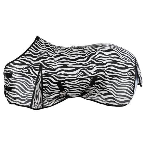 RL24 - Zebra Fliegendecke mit Kreuzgurt – reißfeste & feinmaschige Pferdedecke – Weidedecke zum Schutz vor Insekten – mit Schweifriemen & extra Langen Seiten – Outdoor-Pferdedecke – 155 cm RL24 - Zebra Fliegendecke mit Kreuzgurt – reißfeste & feinmaschige Pferdedecke – Weidedecke zum Schutz vor Insekten – mit Schweifriemen & extra Langen Seiten – Outdoor-Pferdedecke – 155 cm von RL24