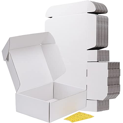 RLAVBL 20 Stück Doppelseitig Weiß Versandkartons, Maße: 30,5 x 22,9 x 10,2 cm, einfach zu montieren, Ideal für Kleine Unternehmen von RLAVBL