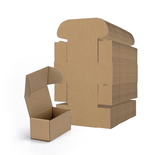 RLAVBL 4,6x2,2x2,2 kleine Versandkartons 100 Stück braun Wellpappe Versandkarton Versandkarton von RLAVBL