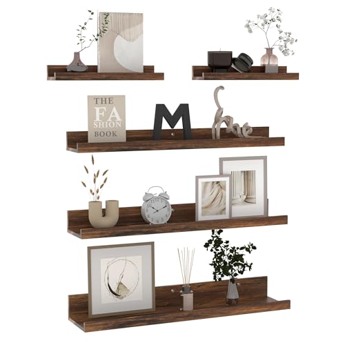 RLAVBL Wandregal 5er Set, geeignet für Wohnzimmer Schlafzimmer Küche Büro usw, 2 Stück 30cm + 3 Stück 60cm, Braun RLAVBL Wandregal 5er Set, geeignet für Wohnzimmer Schlafzimmer Küche Büro usw, 2 Stück 30cm + 3 Stück 60cm, Braun von RLAVBL