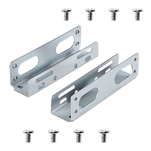 HDD Drive Adapter RLECS 2PCS 3.5Inch to 5.25Inch Thickened Galvanized Hard Drive Mounting Bracket Adapter with Mounting Screws for 5.25" Bay HDD Drive Adapter RLECS 2PCS 3.5Inch to 5.25Inch Thickened Galvanized Hard Drive Mounting Bracket Adapter with Mounting Screws for 5.25" Bay von RLECS