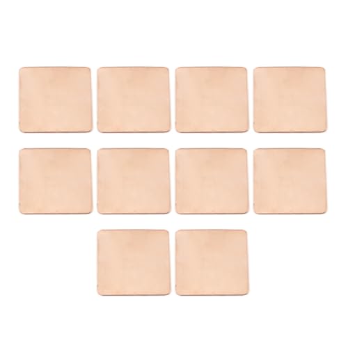 RLECS 10 Stück IC-Chipsatz/GPU/CPU-Thermo-Kupfer-Abstandshalter, 20 x 20 x 0,5 mm, Wärmeleiterplatte, geeignet für Notebook- und Speichermodule von RLECS