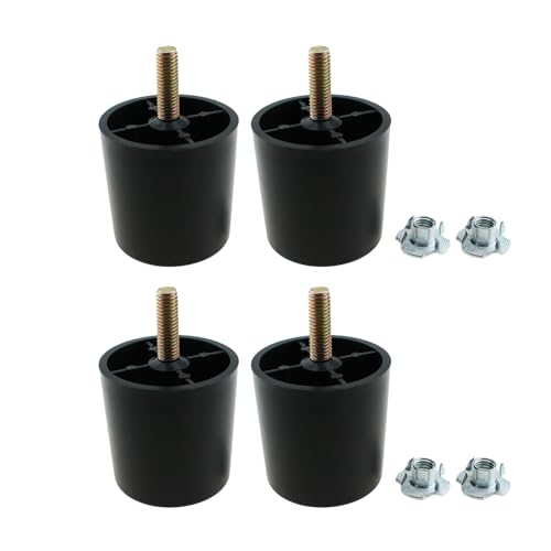 RLECS 4 x 50 mm Kunststoff-Sofa-Beine, runde Möbelfüße mit M8-Aufhängerschrauben, geeignet für Schrank/Couchtisch/Sessel RLECS 4 x 50 mm Kunststoff-Sofa-Beine, runde Möbelfüße mit M8-Aufhängerschrauben, geeignet für Schrank/Couchtisch/Sessel von RLECS